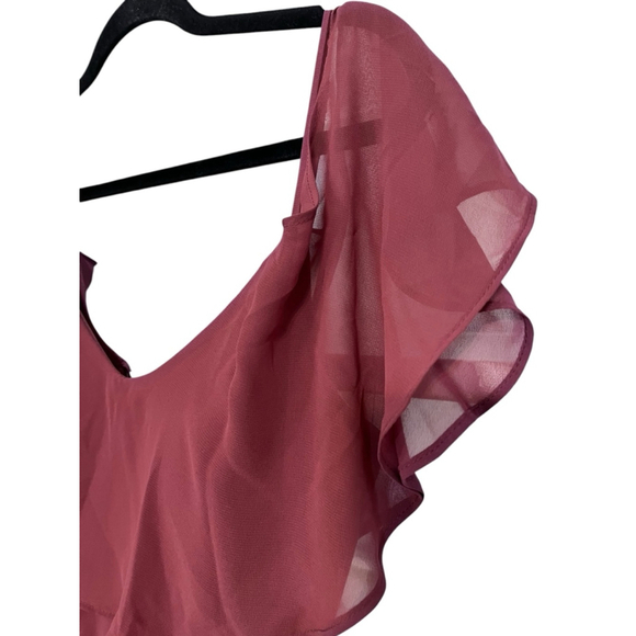 Birdy Gray NWT Jane Convertible Dress Size XS Chiffon Rosewood Lined Pockets - Picture 5 of 9